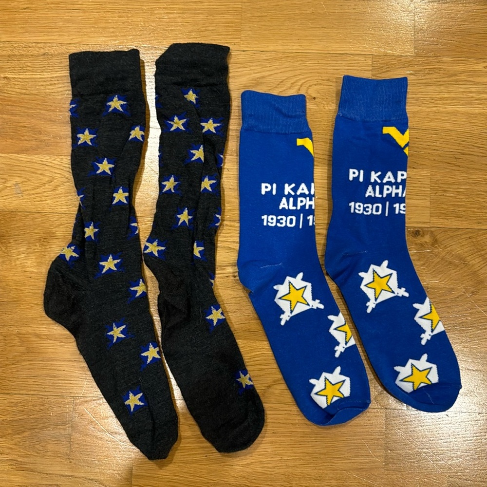 Set of Two Unworn Pi Kappa Phi Dress Socks
